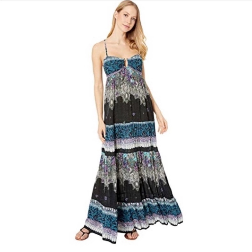 Free People Criss cross open back Maxi Dress